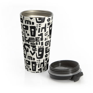 Monochrome Echoes - Travel Mug