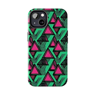 Neon Triangles - iPhone Tough