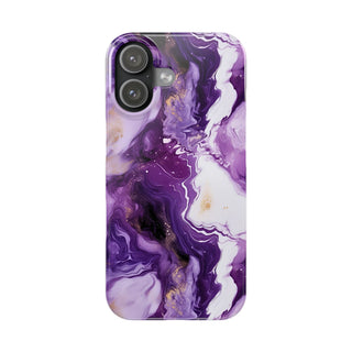 Purple Marbled - iPhone Slim