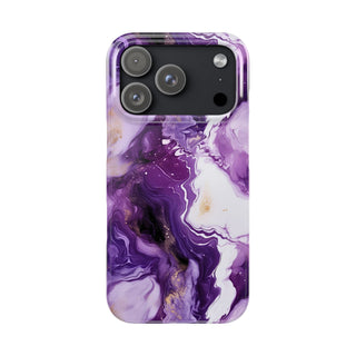 Purple Marbled - iPhone Slim