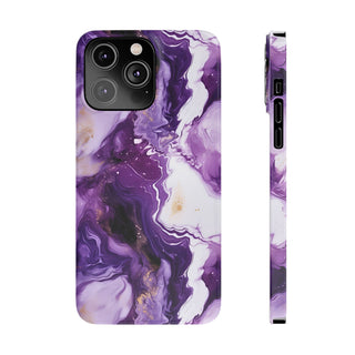 Purple Marbled - iPhone Slim