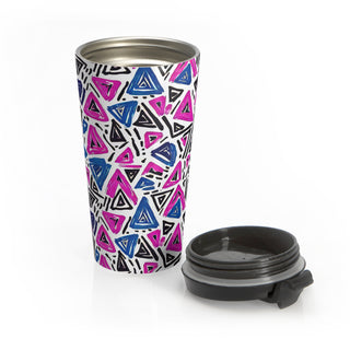 Vivid Triangles - Travel Mug