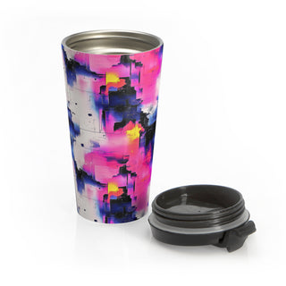 Neon Grid - Travel Mug