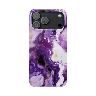 Purple Marbled - iPhone Slim