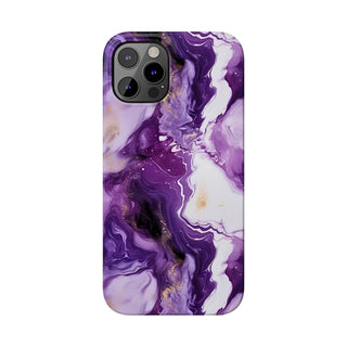 Purple Marbled - iPhone Slim
