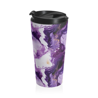 Purple Marbled - Travel Mug