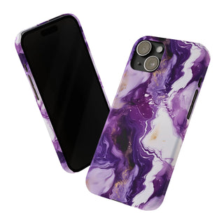 Purple Marbled - iPhone Slim