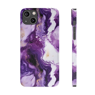 Purple Marbled - iPhone Slim