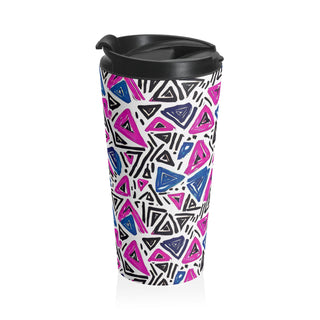 Vivid Triangles - Travel Mug