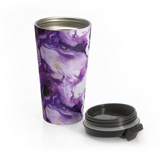 Purple Marbled - Travel Mug