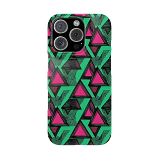 Neon Triangles - iPhone Slim