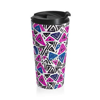 Vivid Triangles - Travel Mug
