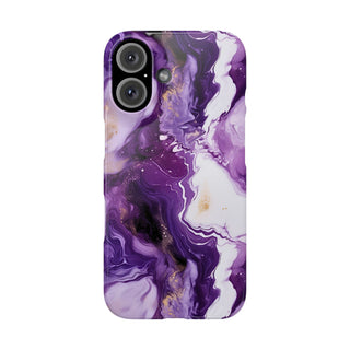 Purple Marbled - iPhone Slim