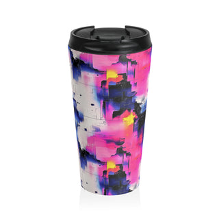 Neon Grid - Travel Mug