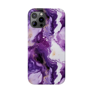 Purple Marbled - iPhone Slim