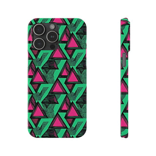 Neon Triangles - iPhone Slim