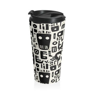 Monochrome Echoes - Travel Mug