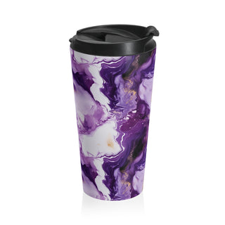 Purple Marbled - Travel Mug