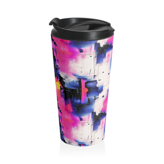 Neon Grid - Travel Mug