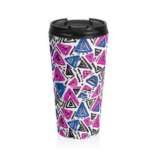 Vivid Triangles - Travel Mug