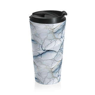 Silvery Blue Network - Travel Mug