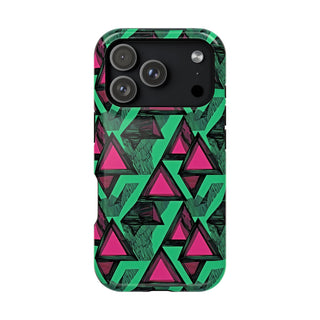 Neon Triangles - iPhone MagSafe