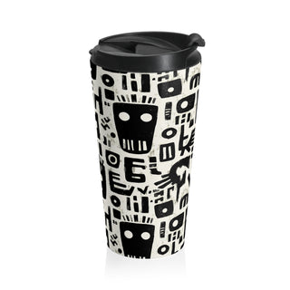 Monochrome Echoes - Travel Mug