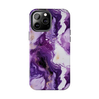 Purple Marbled - iPhone Tough