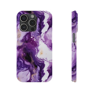 Purple Marbled - iPhone Slim