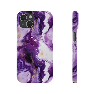 Purple Marbled - iPhone Slim