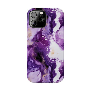 Purple Marbled - iPhone Slim