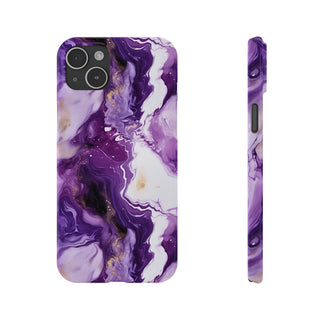 Purple Marbled - iPhone Slim