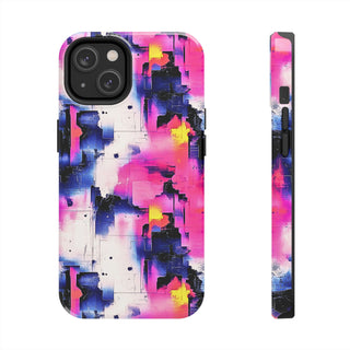 Neon Grid - iPhone Tough