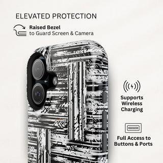 Monochrome Grunge - iPhone Tough