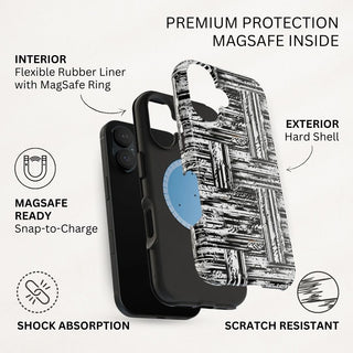 Monochrome Grunge - iPhone MagSafe