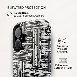 Monochrome Grunge - iPhone MagSafe