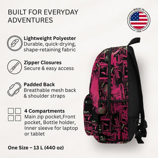 Neon Lit Silhouette - Backpack