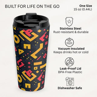 Neon Glyphs - Travel Mug