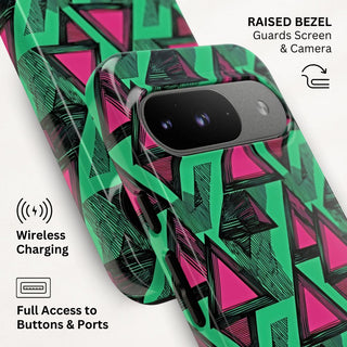 Neon Triangles - Pixel Tough