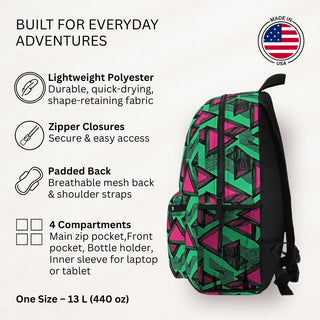 Neon Triangles - Backpack