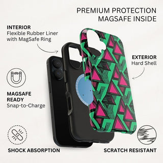 Neon Triangles - iPhone MagSafe