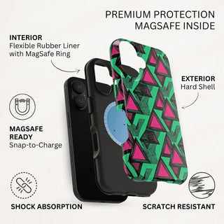 Neon Triangles - iPhone MagSafe
