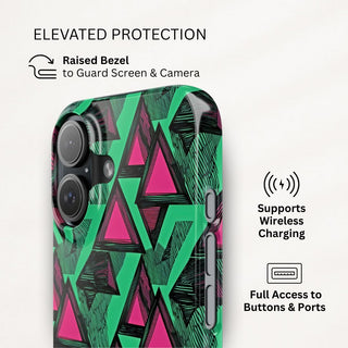 Neon Triangles - iPhone Slim