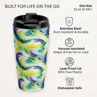 Pixel Waves - Travel Mug