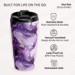 Purple Marbled - Travel Mug