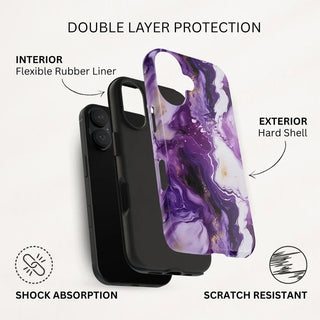 Purple Marbled - iPhone Tough