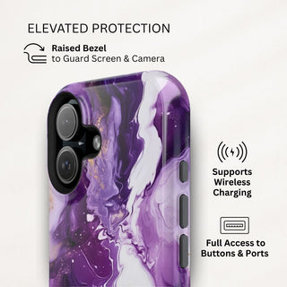 Purple Marbled - iPhone Tough
