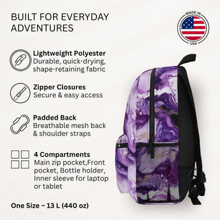 Purple Marbled - Backpack
