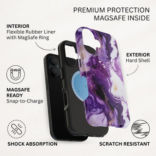 Purple Marbled - iPhone MagSafe