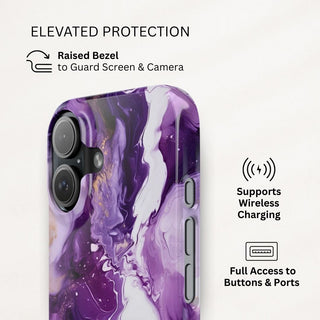 Purple Marbled - iPhone Slim